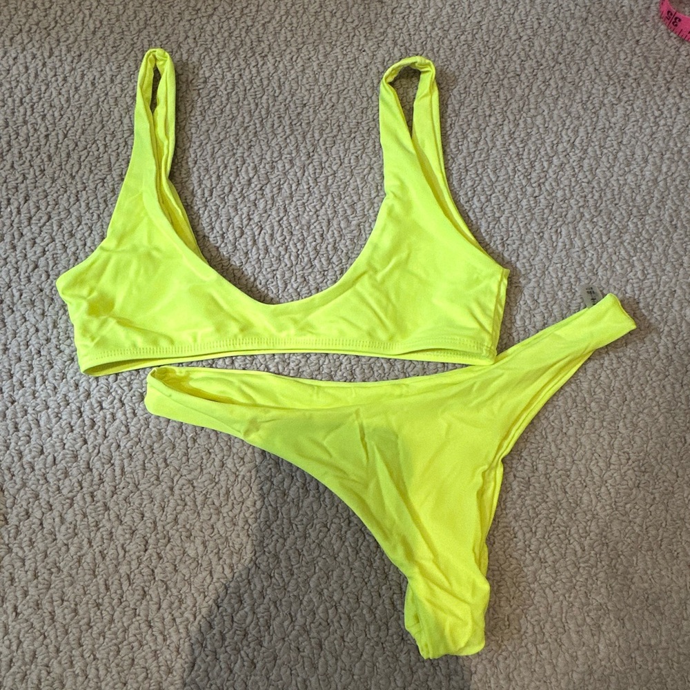 Zaful Vibrant Yellow Bikini Set